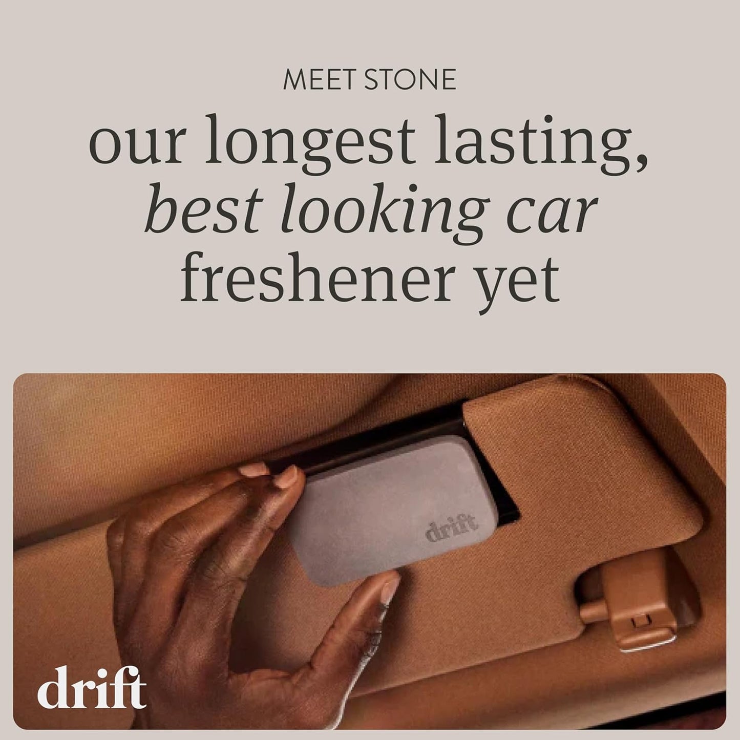 Car Air Freshener - Stone Air Freshener - Car Odor Eliminator - Amber Scent Starter Kit