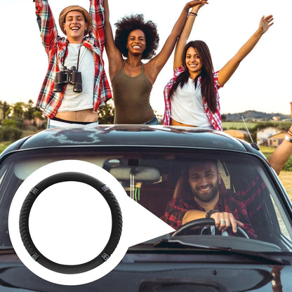 Leather Car  with Anti-Slip Lining, Universal 15 Inch, Black