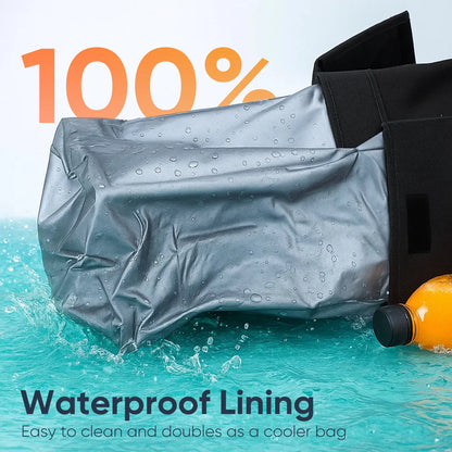 Car Trash Can with Lid, 3 Gallon/11.5L Leak-Proof Trash Bin Car Garbage Can with Mesh Pockets,Waterproof Collapsible Car Organizer Hanging for Back/Front Seat/Console