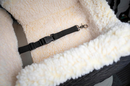 Dog Car Seat with Storage Tray: Lookout II Car Seat for Small Dogs 0-15 Lbs, Size: Small, Fabric: Black Quilted, Pet Car Seat to Alleviate Car Sickness for Dogs, Removable Washable Cover