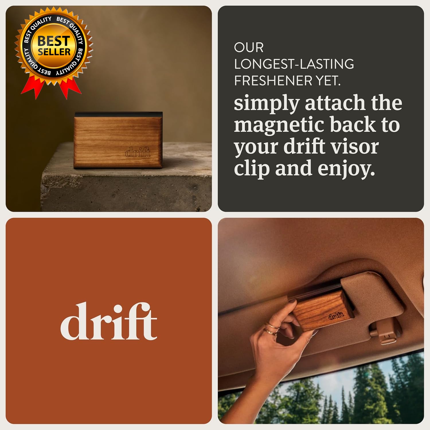 Car Air Freshener Wood Air Freshener Car Odor Eliminator Teak Scent Starter Kit