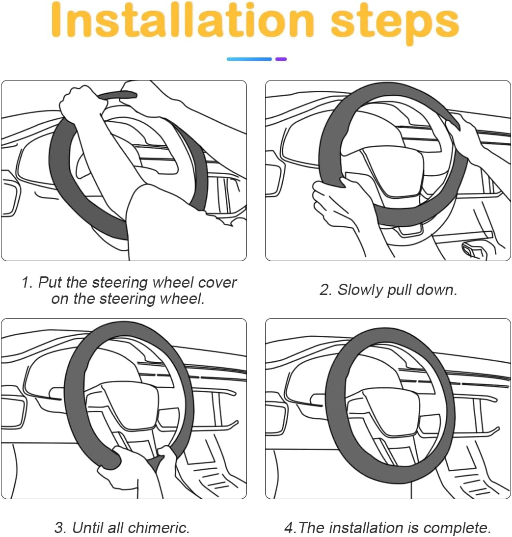 Bling Car Steering Wheel Cover, 15 Inch Rhinestones Soft Leather Elastic Steering Wheel Protector, Sparkly Crystal Diamond for Women Girls, Car Interior Accessories for Most Cars (Pink)