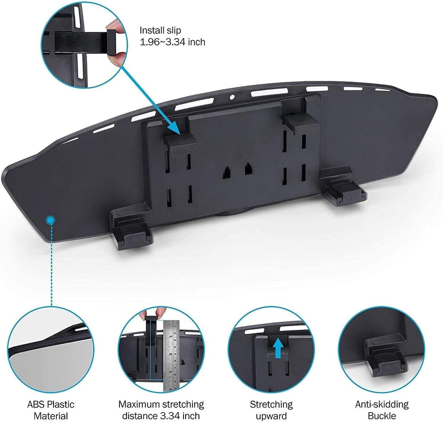 Verivue Universal Panoramic 12-Inch Rear View Mirror, Anti-Glare Wide Angle Car Mirror, Rearview Mirrors Accessory for Baby Rear-Facing, Tint Flat Mirrors for Cars and Suvs.