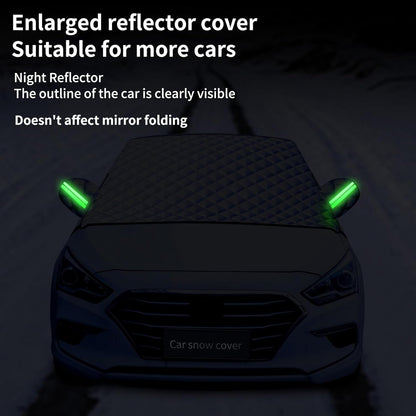 Windshield Snow Cover for Car SUV, Heavy Duty Waterproof Ice Shield with Mirror Flaps, Anti-Hail Frost, All Weather Exterior Protector for Winter Snow Rain Sun UV, Fits Most Vehicles