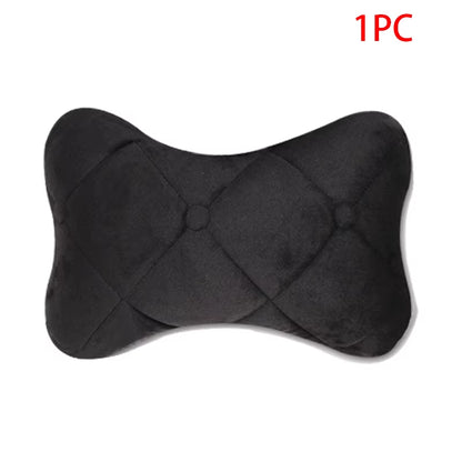 Car Neck Pillow Cotton Seat Headrest Universal Car Neckrest Support Breathable Fabric Cover Relieve Soreness for Travel