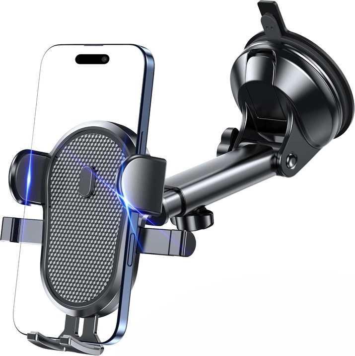 Car Phone Holder, Phone Holders for Your Car with Suction Cup Base, Universal Powerful Suction Cell Phone Car Mount for Dashboard, Automobile Phone Mount Car for Iphone Samsung Smartphones