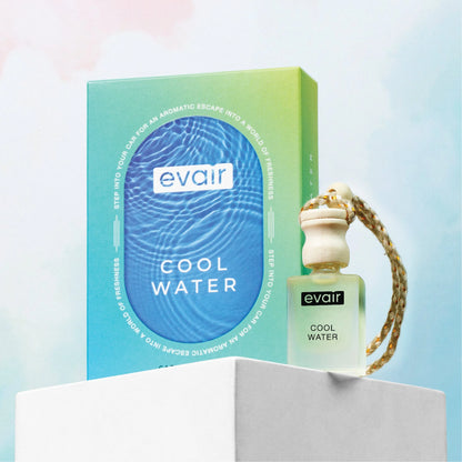 Cool Water Car Freshener, Hanging Car Diffuser with Essential Oils, Pack of 1