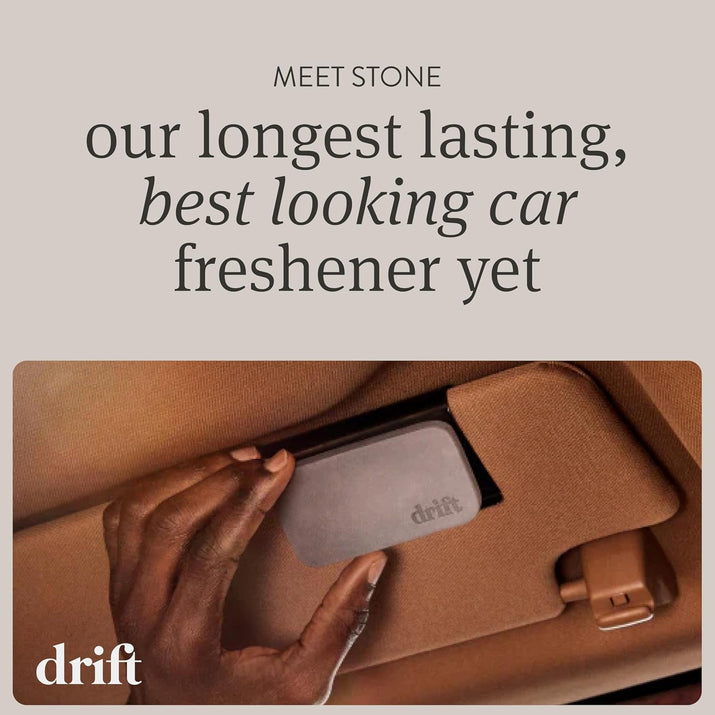 Car Air Freshener - Stone Air Freshener - Car Odor Eliminator - Amber Scent Starter Kit