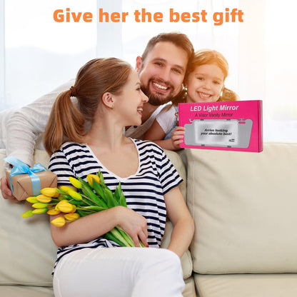 Led Sun Visor Vanity Mirror,Rechargeable Car Makeup Mirror with 3 Light Modes & 60 Leds, Dimmable Touch Screen,Car Accessories for Women Girl,Universal for SUV