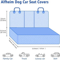 Pet Dog Car Seat Cover for Back Seat Car Seat Waterproof Protector with 2 Pet Dogs Seat Belts - Black