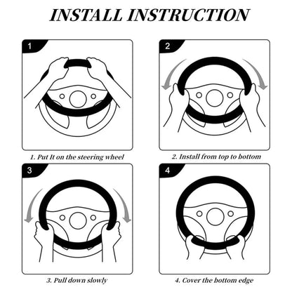 Leather Car  with Anti-Slip Lining, Universal 15 Inch, Black