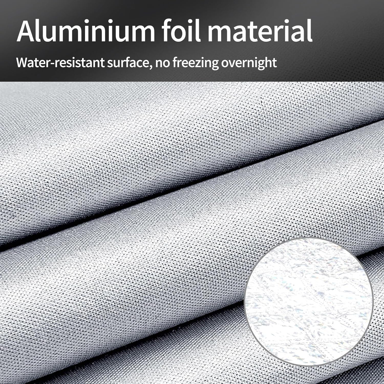 Windshield Snow Cover for Car SUV, Heavy Duty Waterproof Ice Shield with Mirror Flaps, Anti-Hail Frost, All Weather Exterior Protector for Winter Snow Rain Sun UV, Fits Most Vehicles