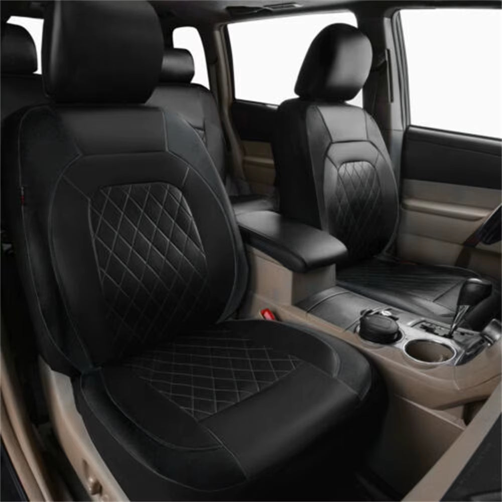 Universal Car Seat Cover PU Leather Car Seat Cushion Full Surround Protective Pad Fits Car Suv Pickup Truck Seat Accessories