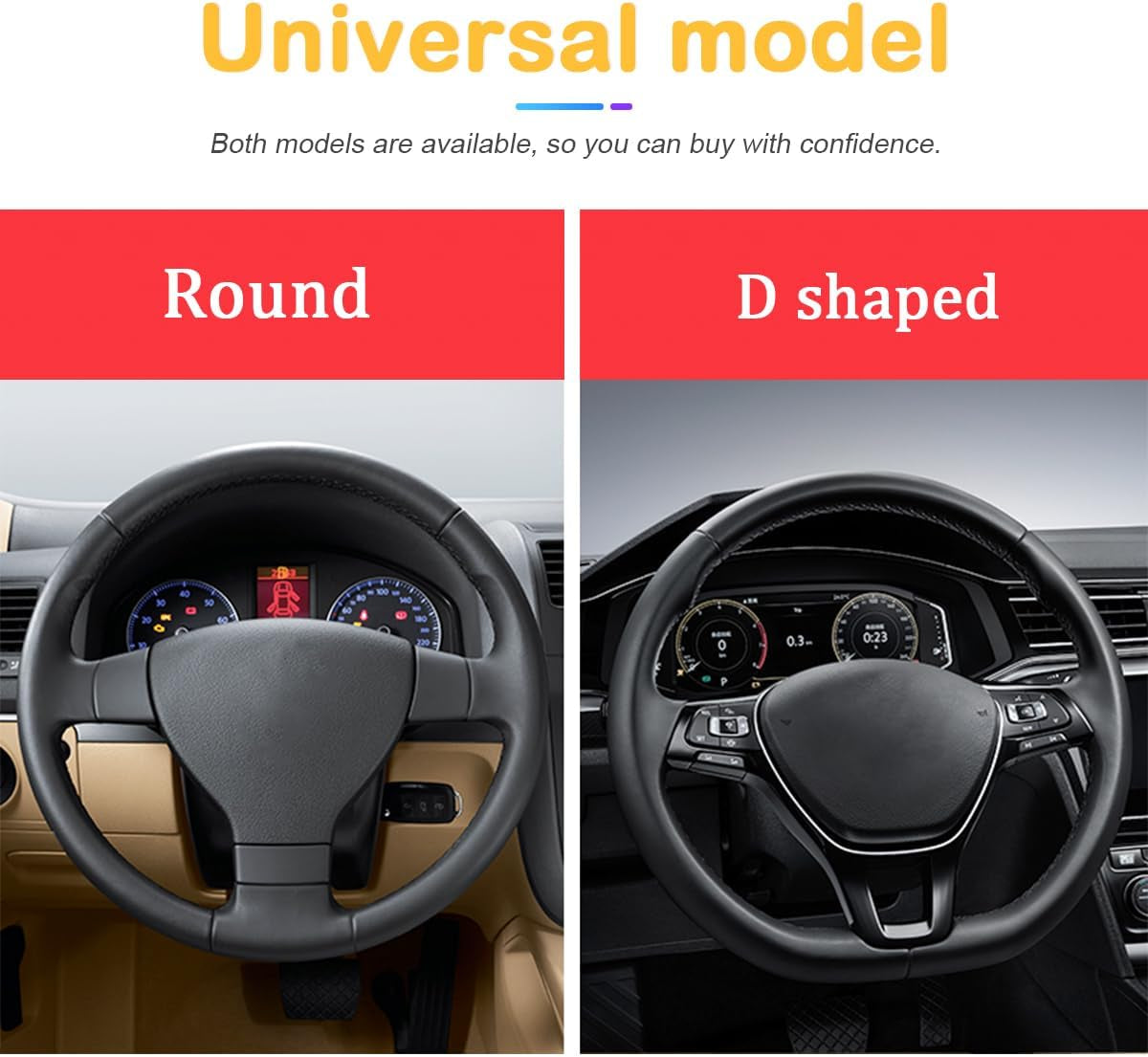 Bling Car Steering Wheel Cover, 15 Inch Rhinestones Soft Leather Elastic Steering Wheel Protector, Sparkly Crystal Diamond for Women Girls, Car Interior Accessories for Most Cars (Pink)