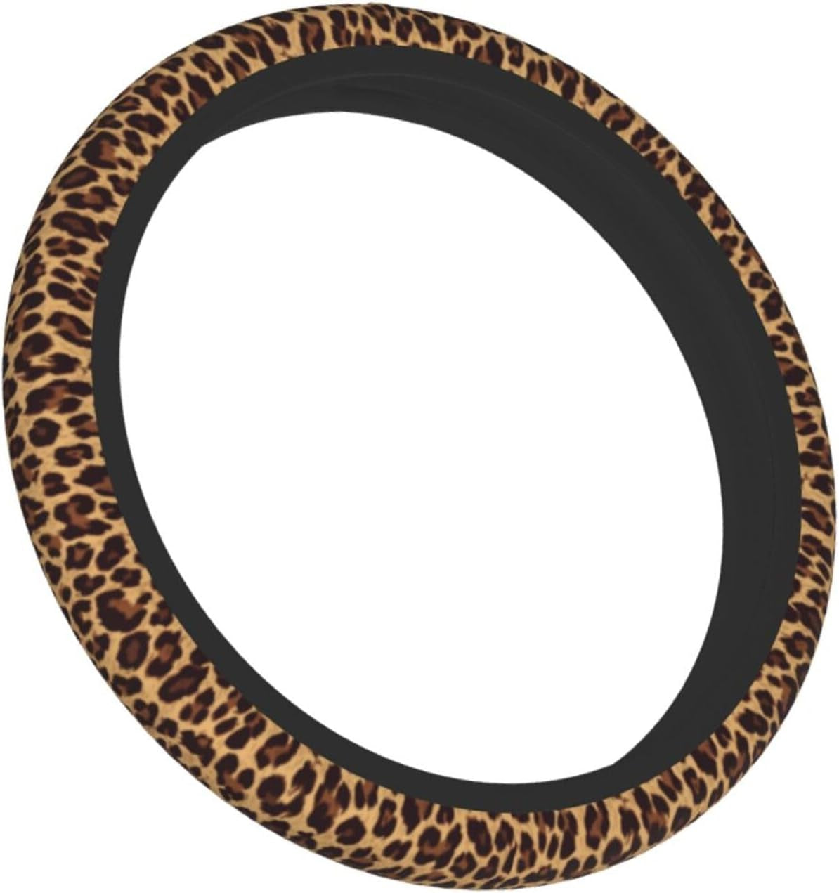 Leopard Steering Wheel Covers Non Slip Neoprene Steering Wheel Protector Cover Universal 15 Inch for Men Women