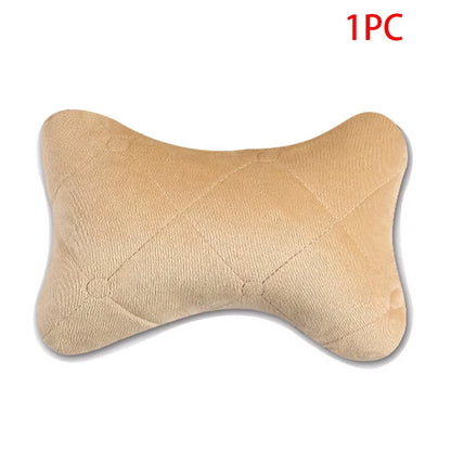 Car Neck Pillow Cotton Seat Headrest Universal Car Neckrest Support Breathable Fabric Cover Relieve Soreness for Travel