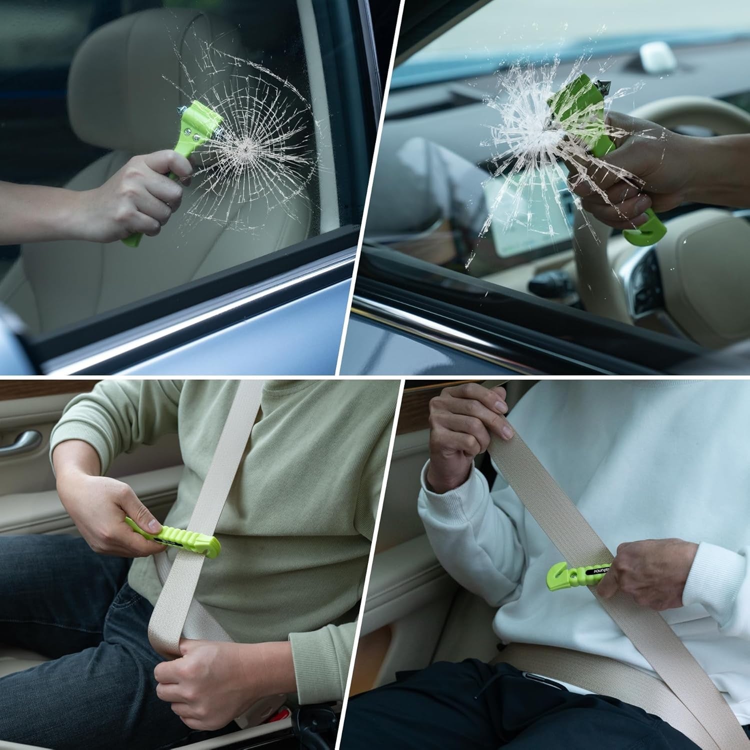 Car Safety Hammer Set of 2, Auto Car Escape Tool, Car Window Glass Hammer Breake